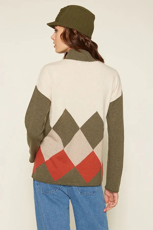 Escorpion DIAMOND INTARSIA SWEATER