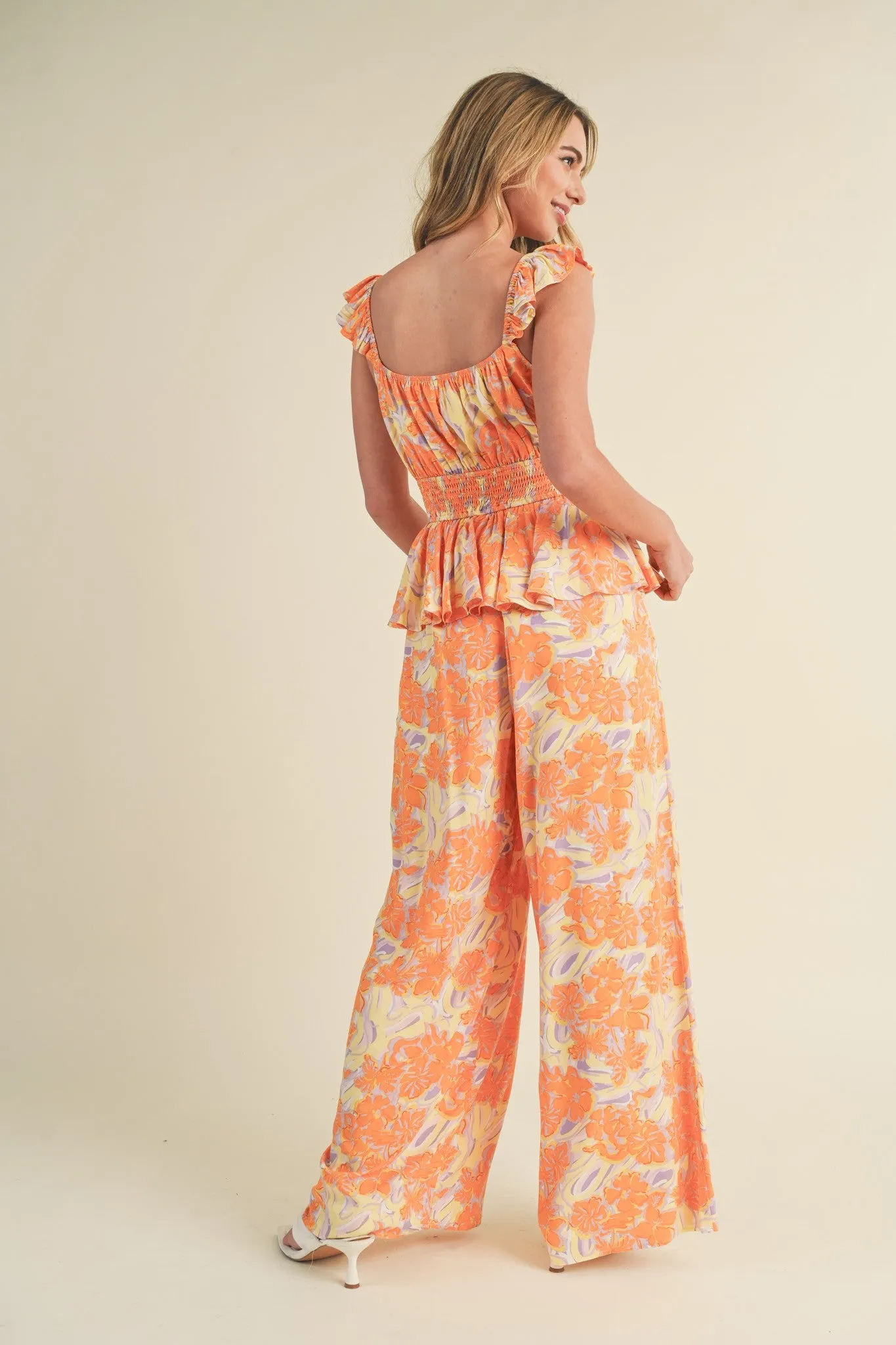 Floral Wide Leg Jumpsuit