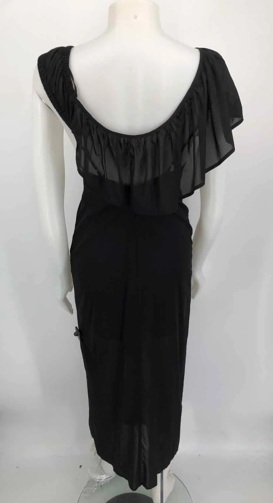 FOR LOVE & LEMONS Black Silk Blend Maxi Length Size SMALL (S) Dress