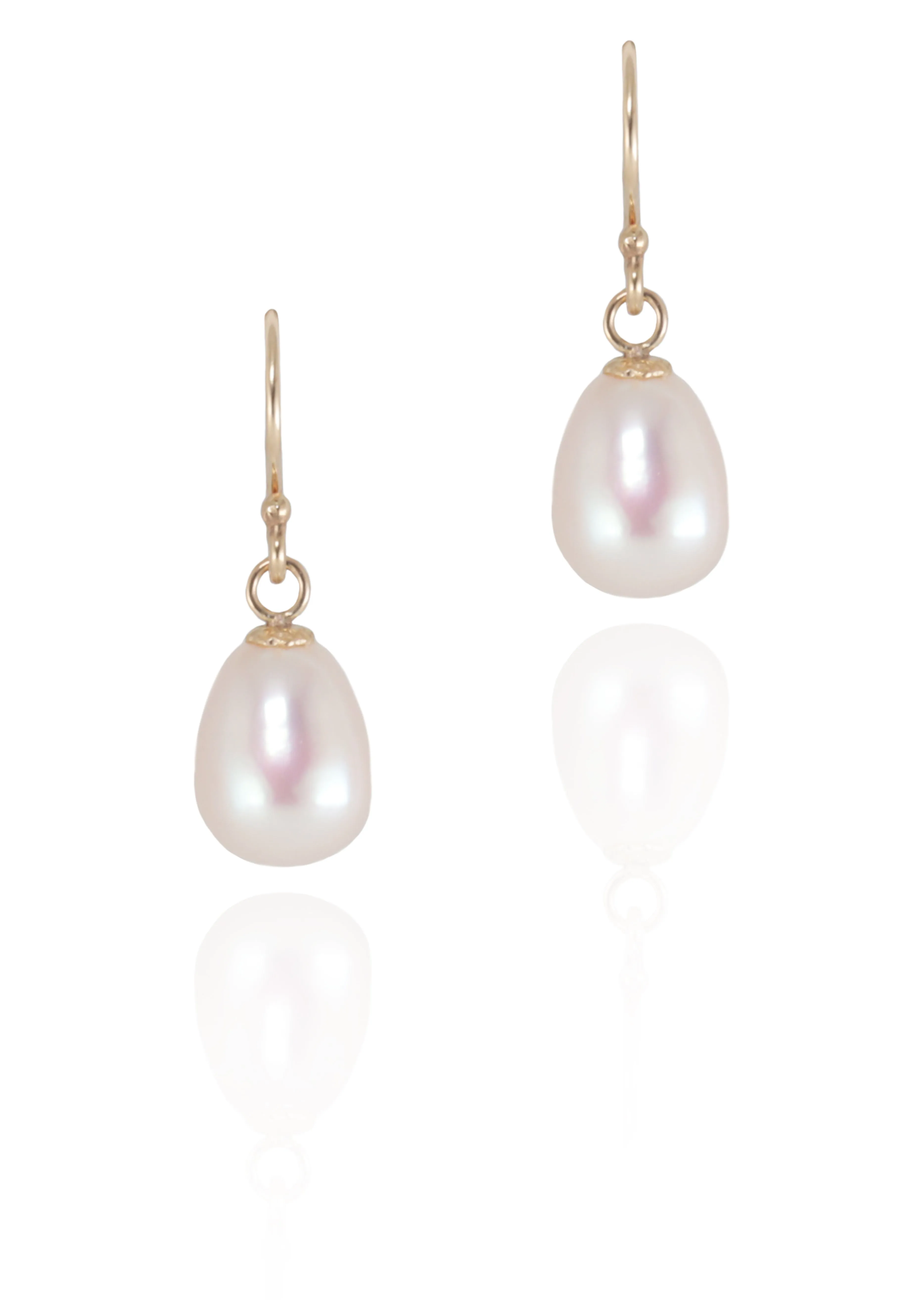 Freshwater Pearl Earrings with 9K Yellow Gold