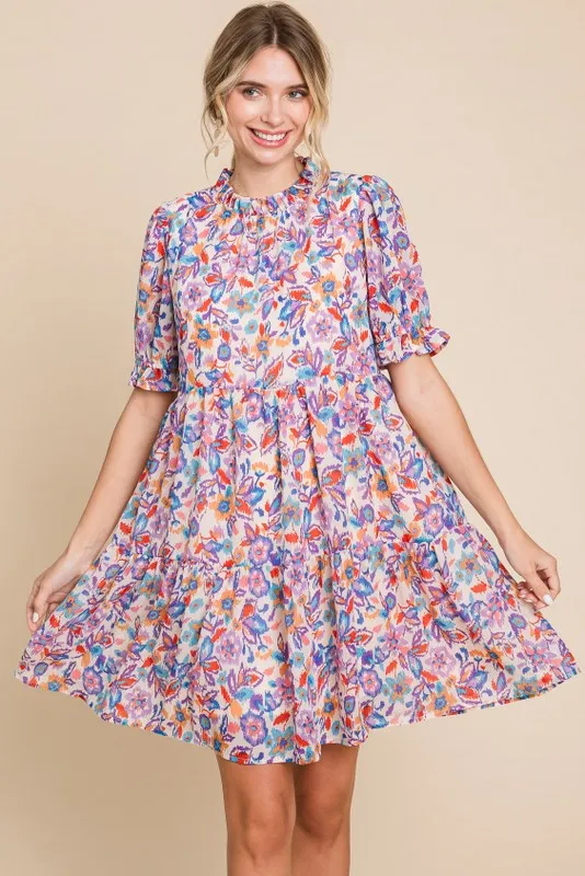 Frilled Floral Dress