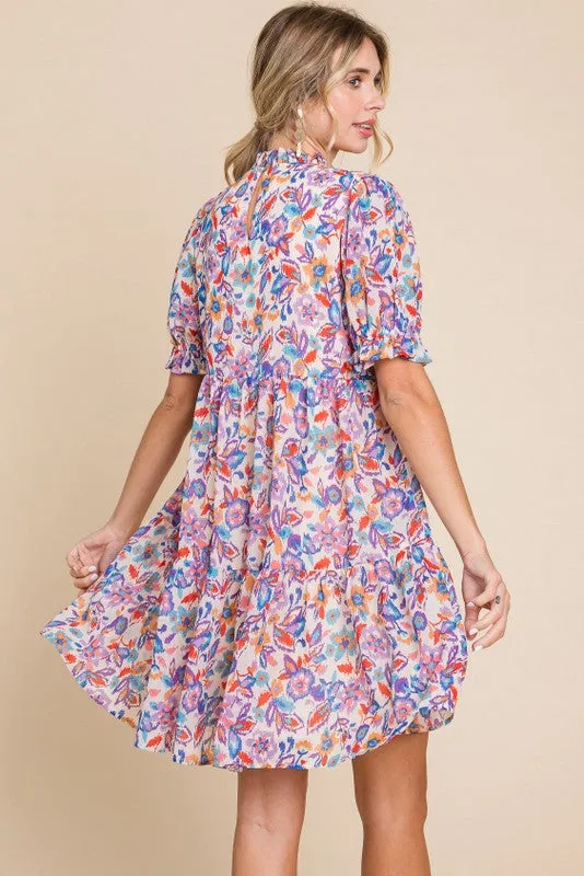 Frilled Floral Dress