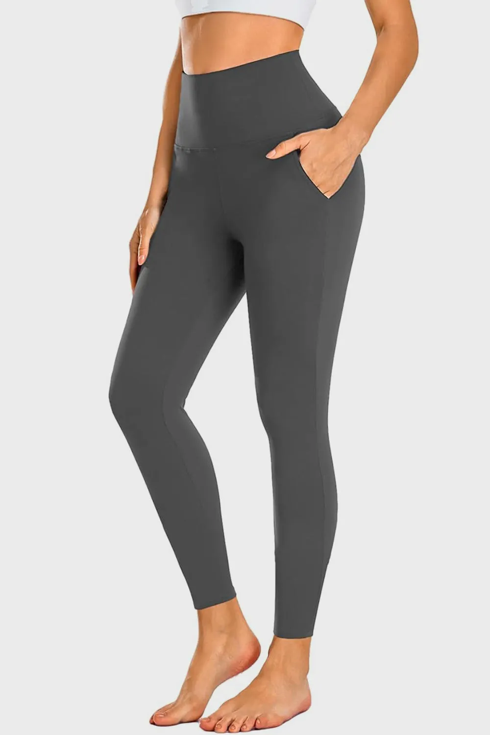 Full Size Pocketed High Waist Active Leggings