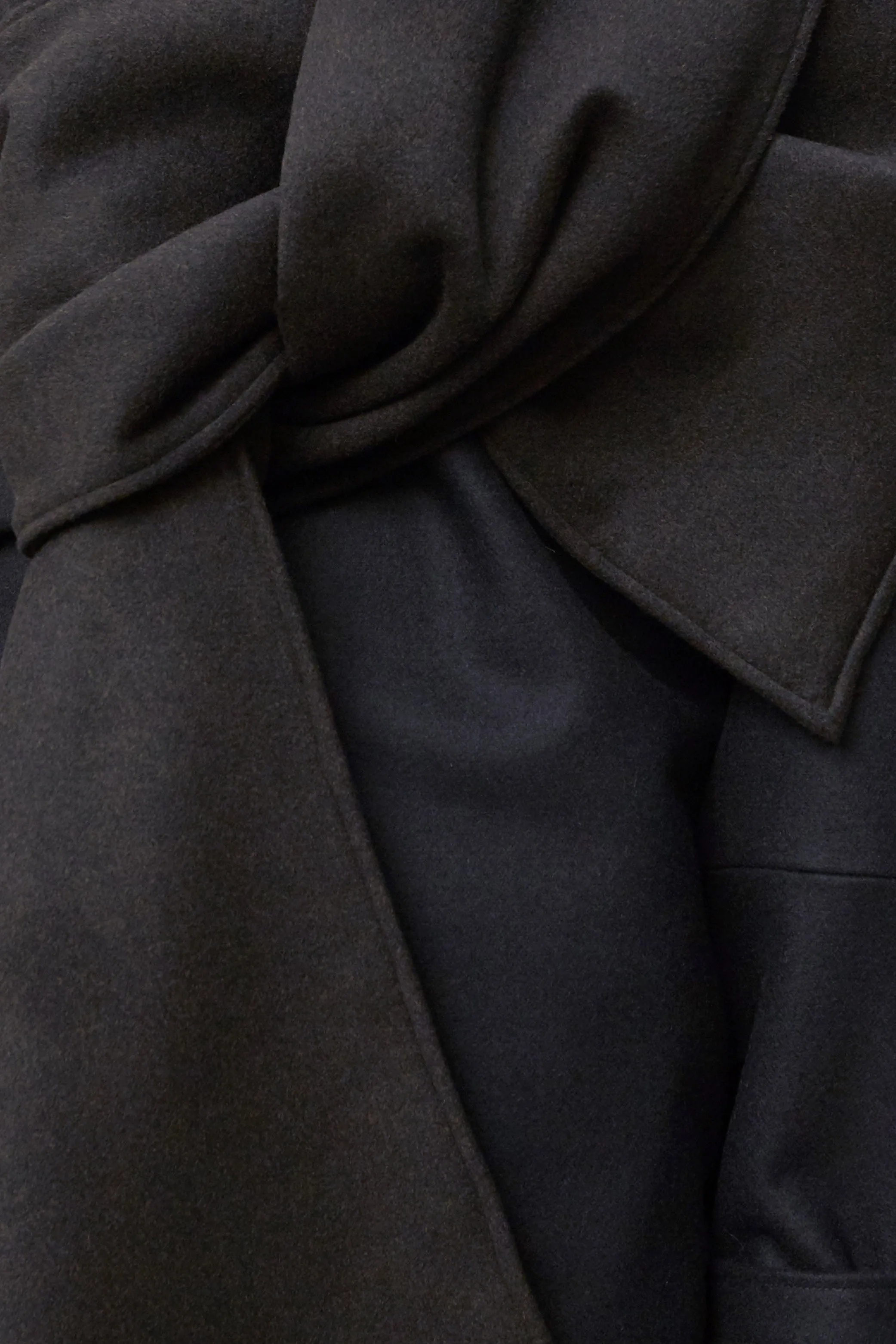 GALIQUE black - mid-length wool coat