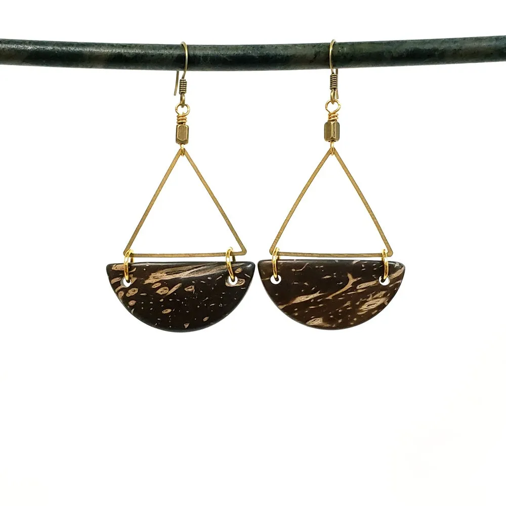 Geometric coco drop earrings