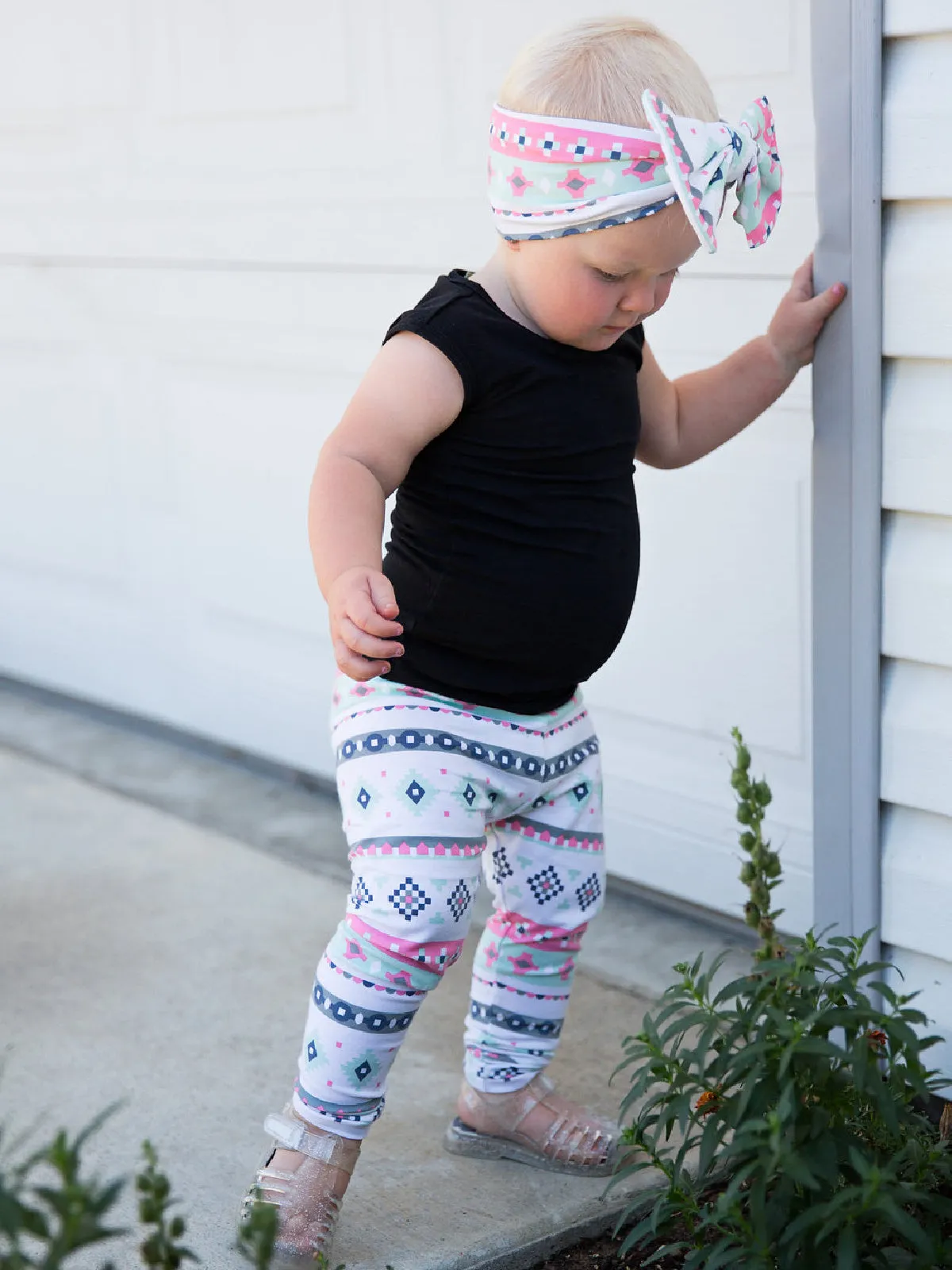 Girls Aztec Pastel Leggings