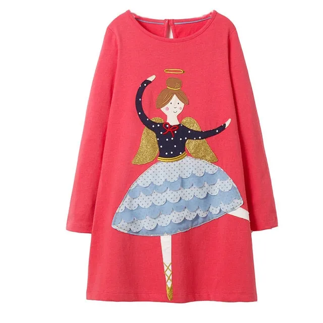 Girls Dress Long Sleeve Baby Girls Clothes Unicorn Party Princess Dress Christmas Costume for Kids Clothing Children Dresses