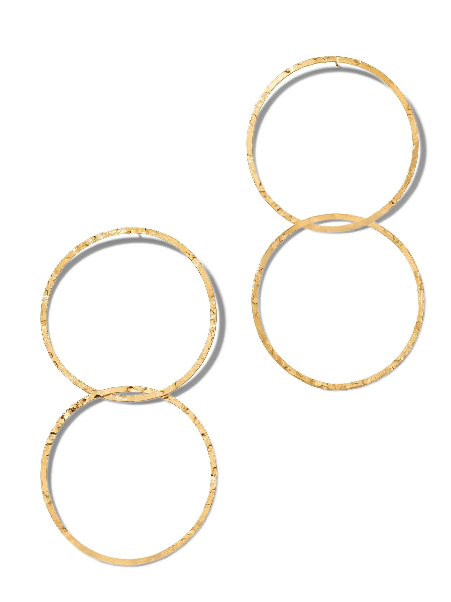 Gold Raquel Dangle Hoop Earrings