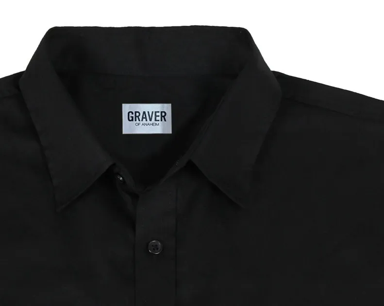 GRAVER  |[GRAVER]★SLEEVE HEART LOGO SMILE EMBROIDERY OVERFIT SHIRT