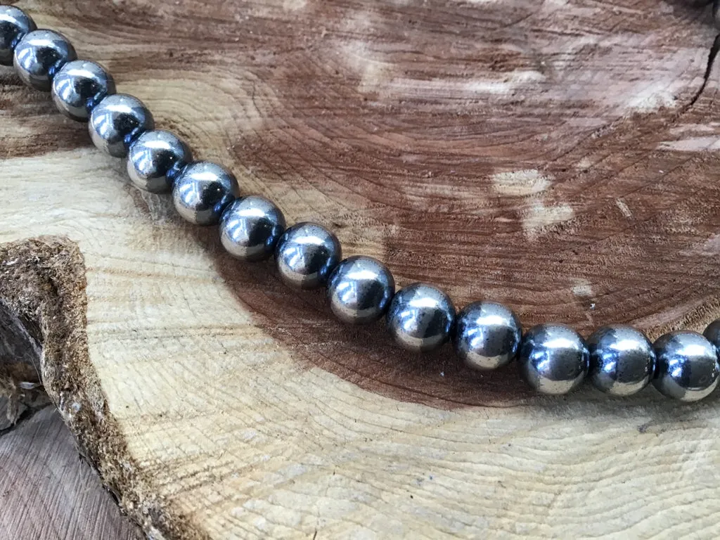 Handmade 8MM 20 Navajo Pearl Sterling Necklace