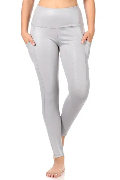 HEAT SEAL SOLID HIGH WAISTED FULL LENGTH YOGA LEGGINGS