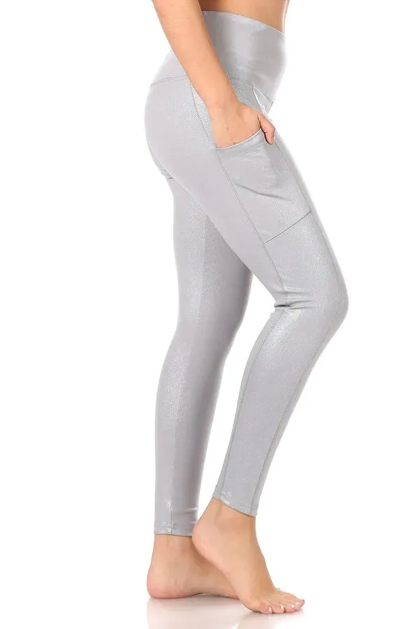 HEAT SEAL SOLID HIGH WAISTED FULL LENGTH YOGA LEGGINGS