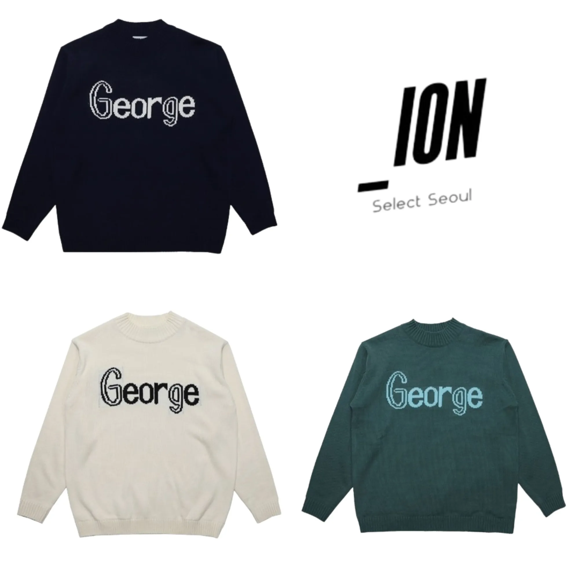 IONSEOUL  |Street Style Logo Sweaters