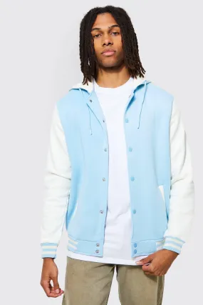 Jersey Bomber With Contrast Hood