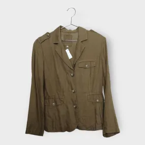 Jodhpur Khaki Brown Linen Jacket