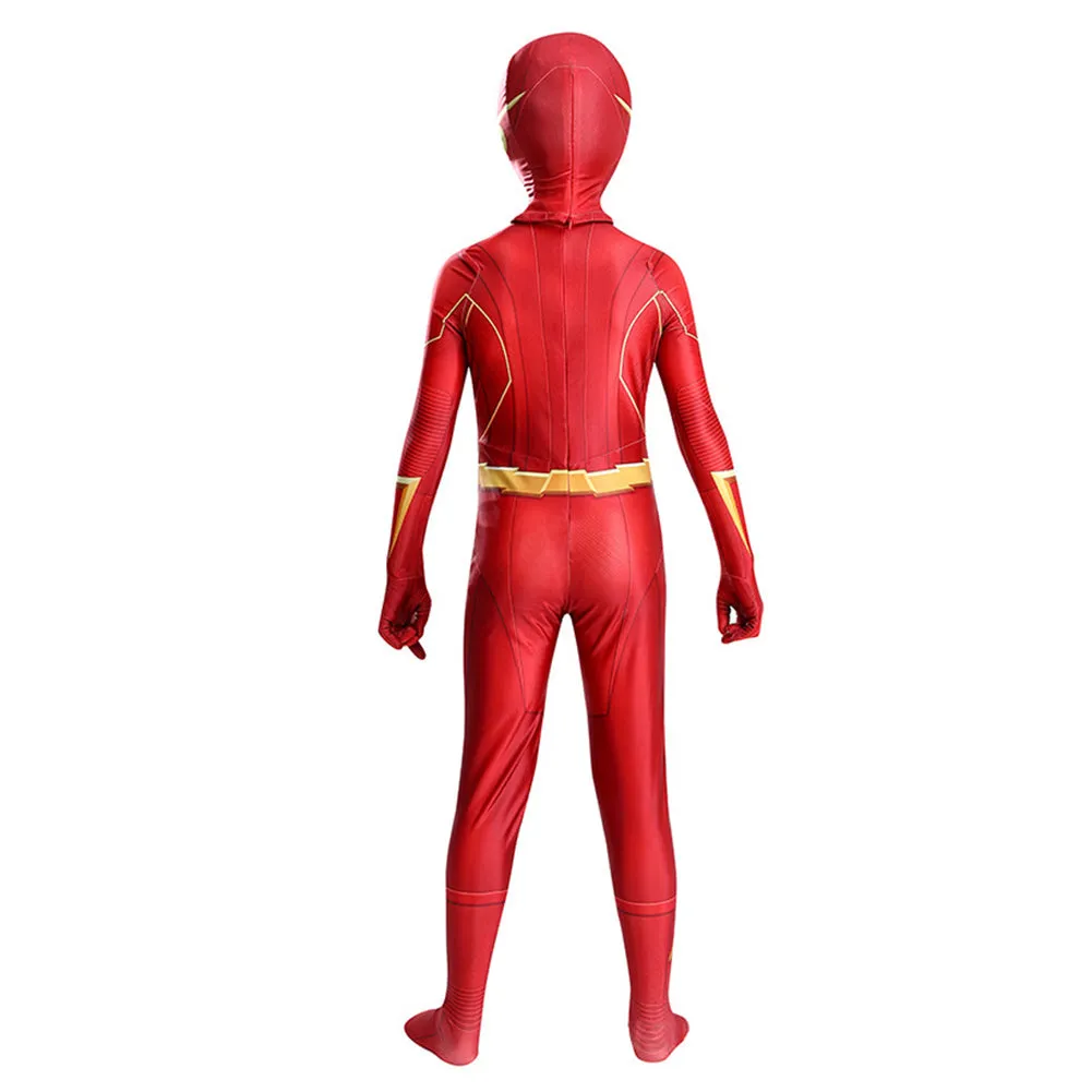 Kids The Flash Jumpsuit Cosplay Costume Outfits Halloween Carnival Suit