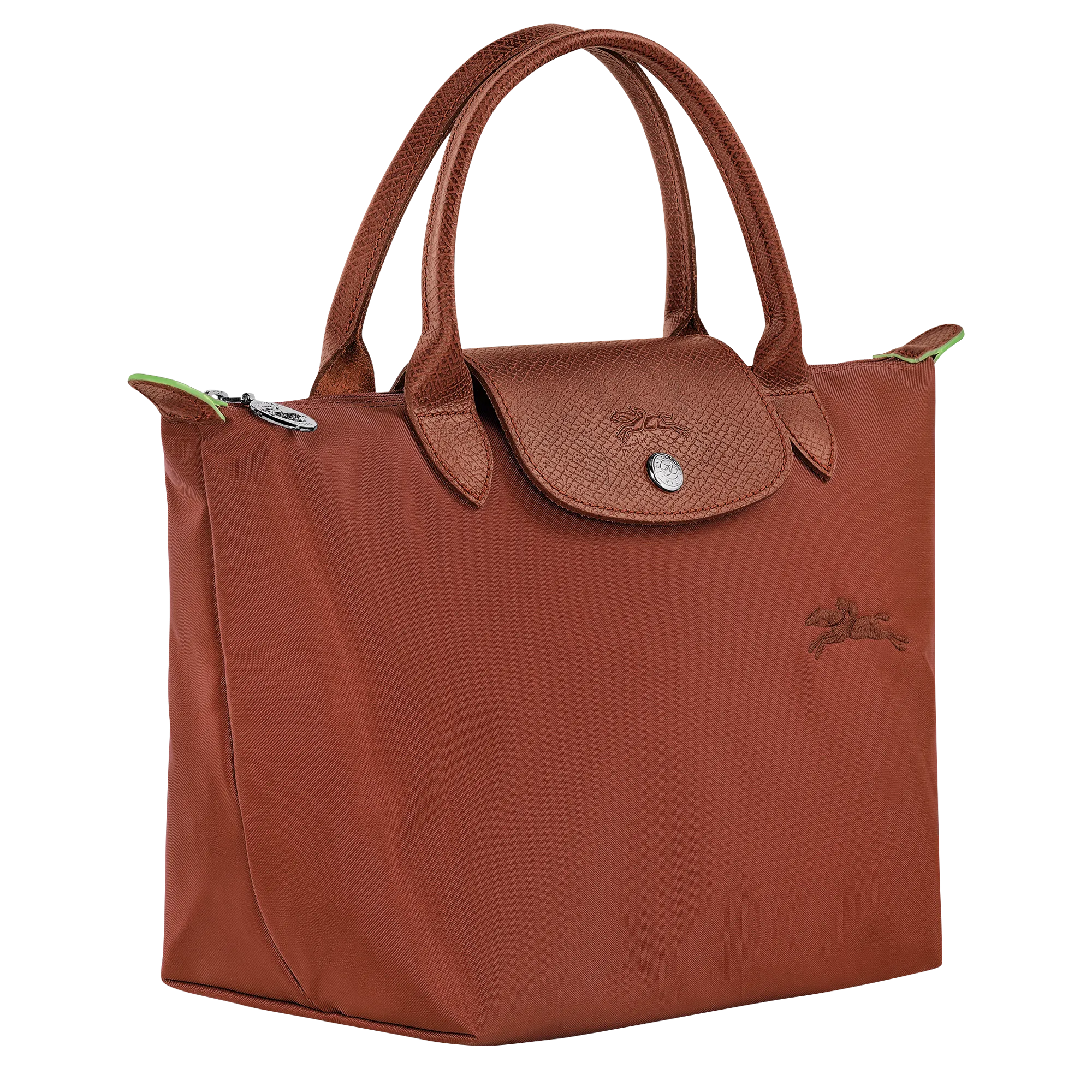 Le Pliage Green S Handbag Chestnut - Recycled canvas