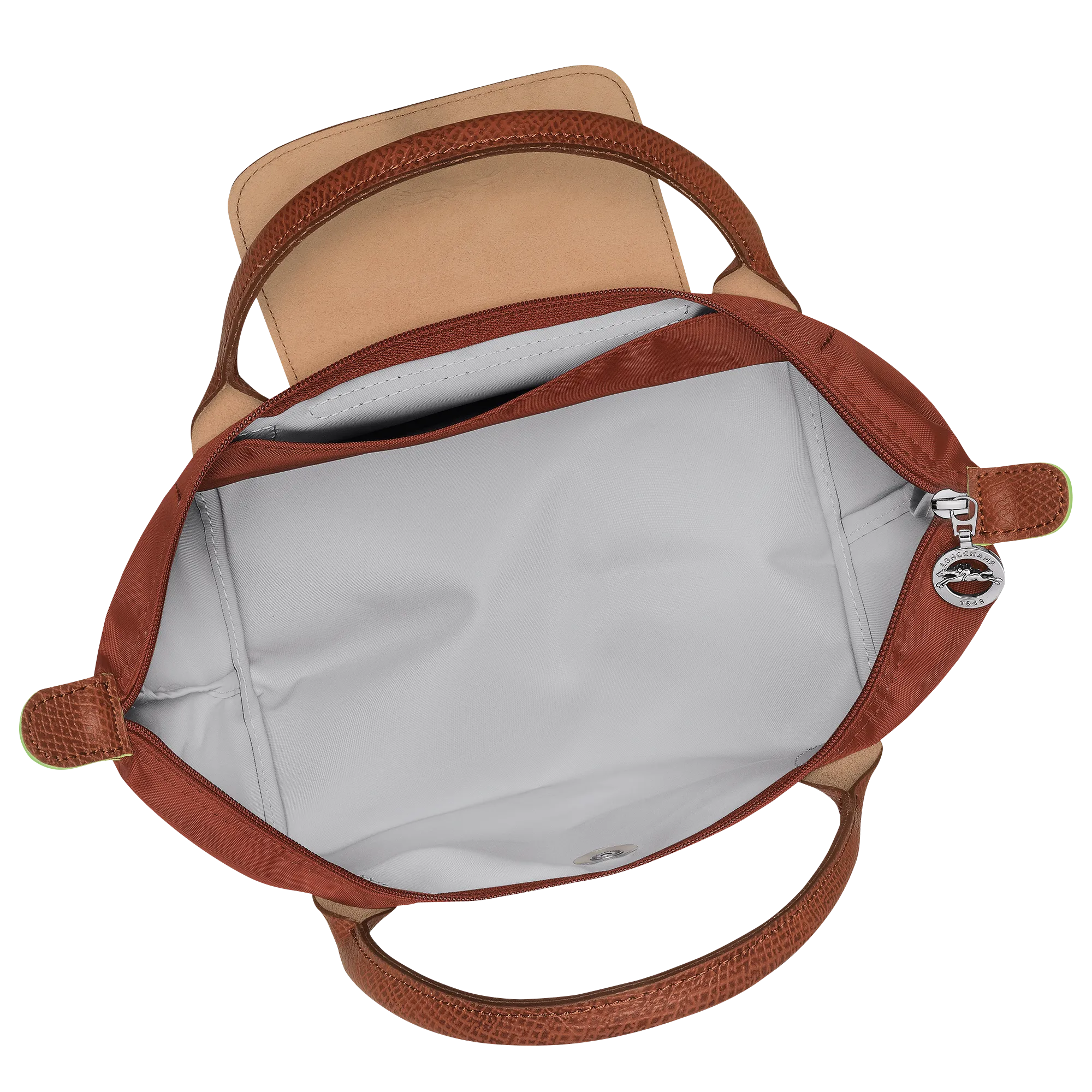 Le Pliage Green S Handbag Chestnut - Recycled canvas