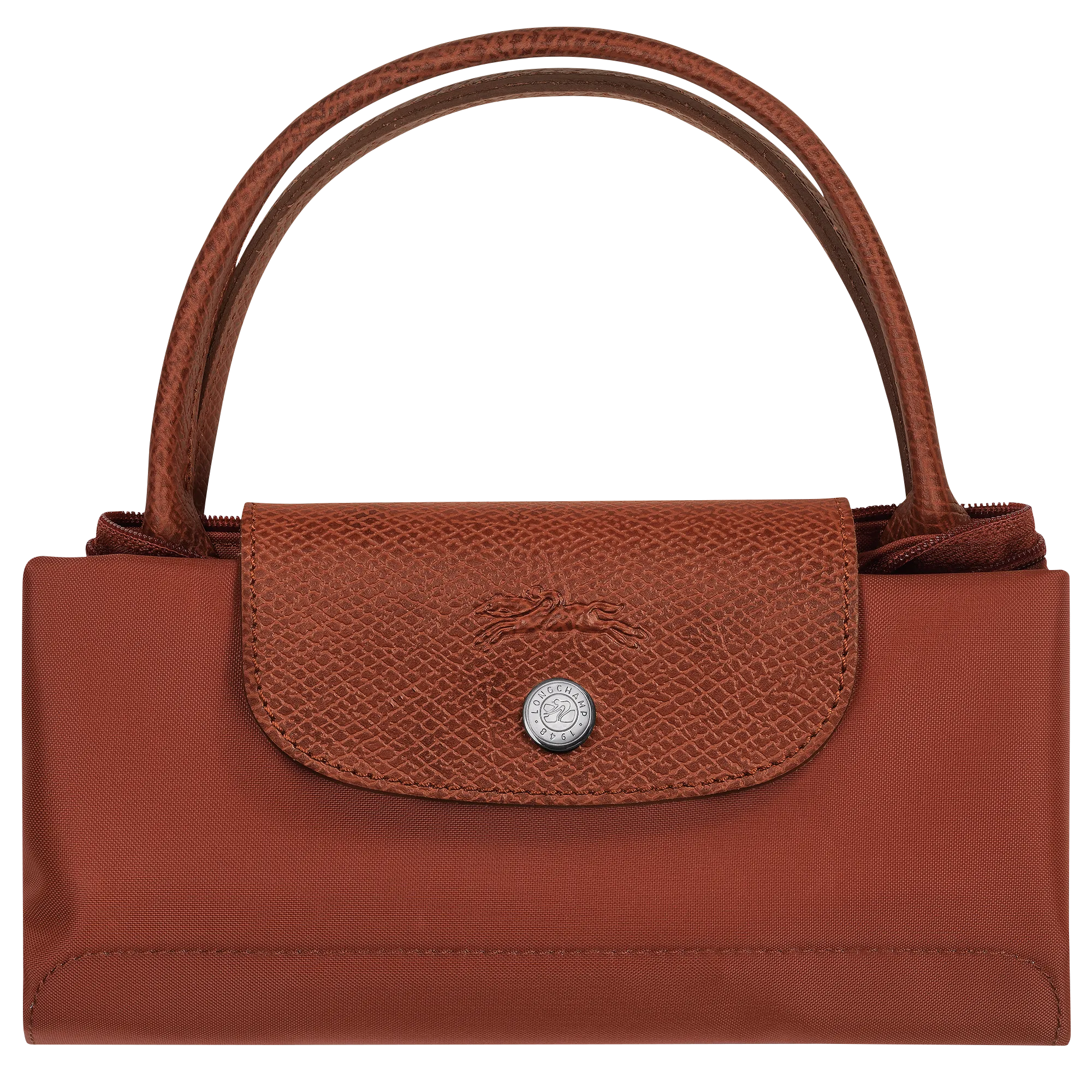 Le Pliage Green S Handbag Chestnut - Recycled canvas