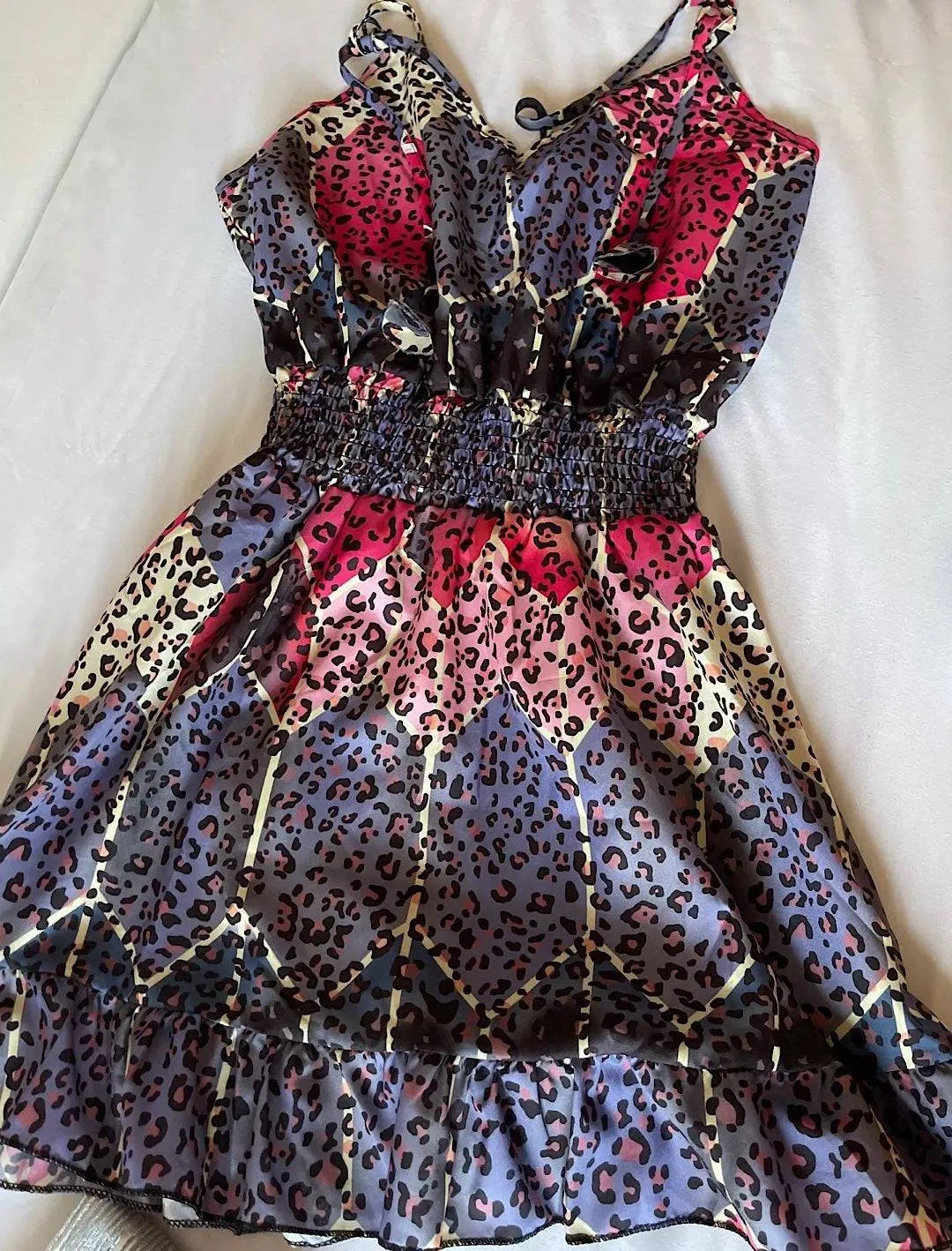 Leopard Print Multi Color Summer Dress