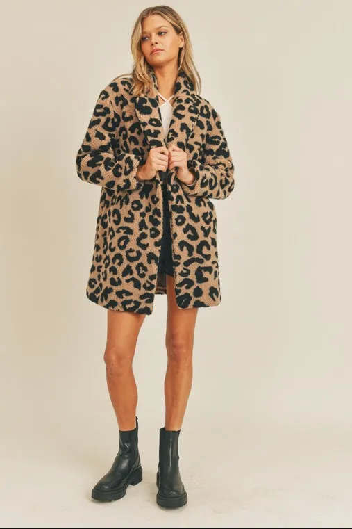 Leopard Teddy Coat