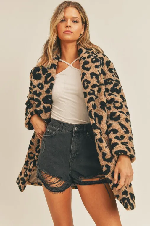 Leopard Teddy Coat