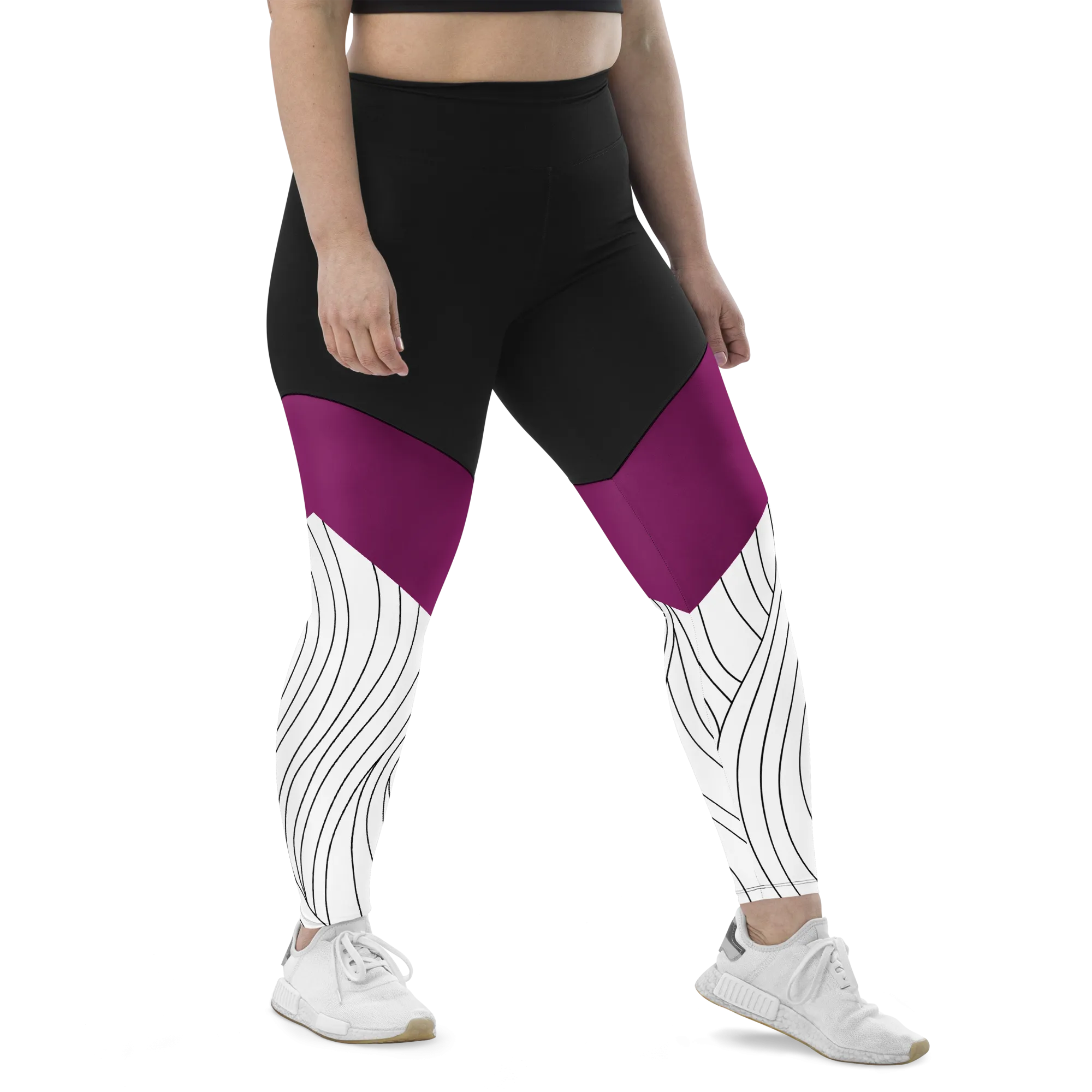 Lined Wine Compression Leggings