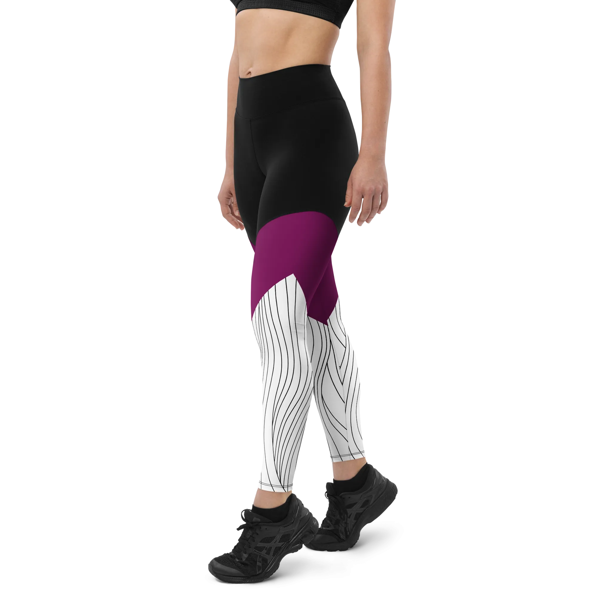 Lined Wine Compression Leggings