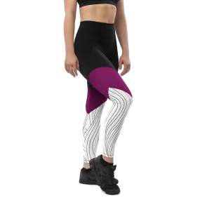 Lined Wine Compression Leggings