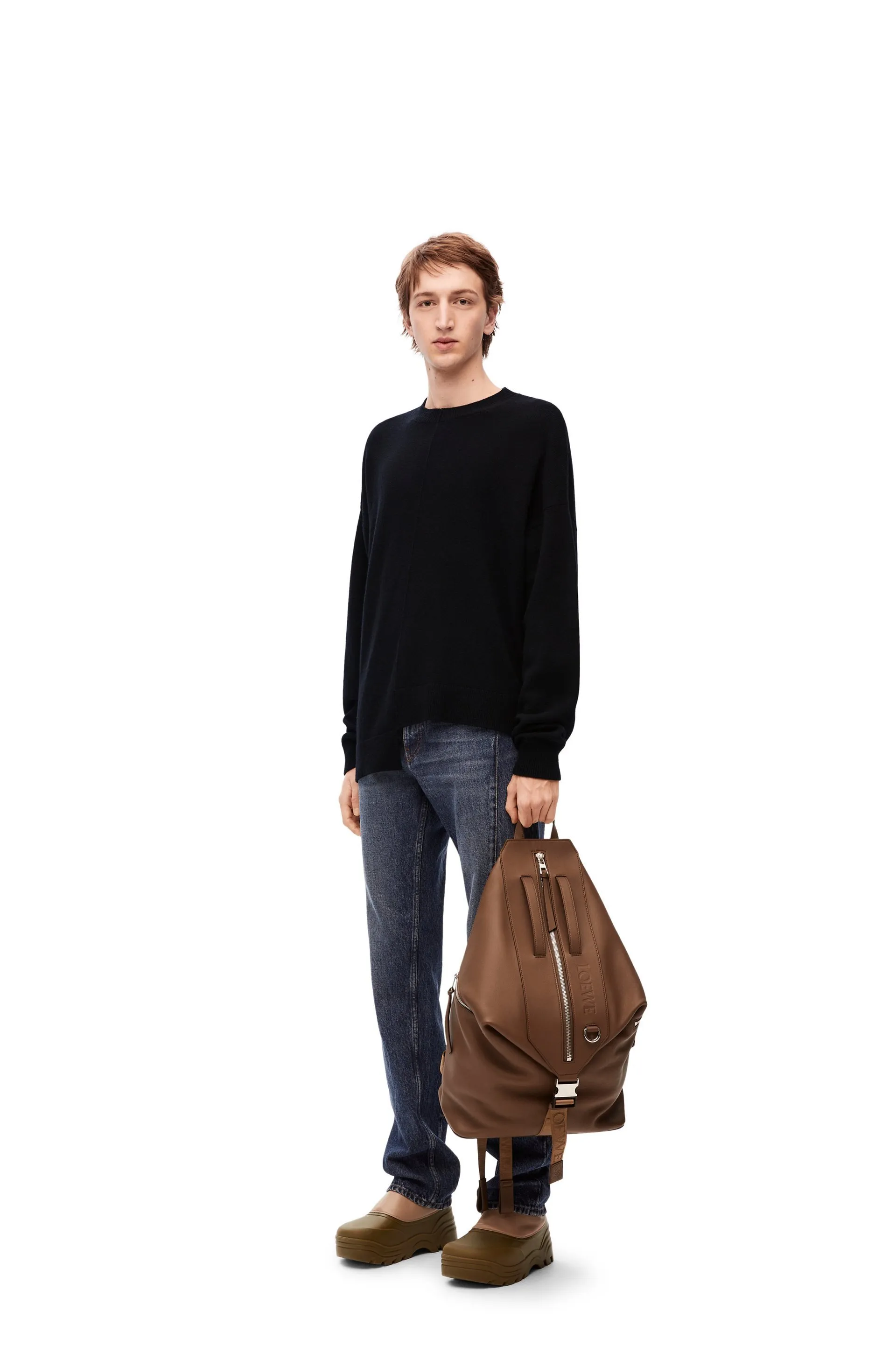 LOEWE  |Wool Plain Logo Asymmetry Luxury FX Advantage / Exclusive