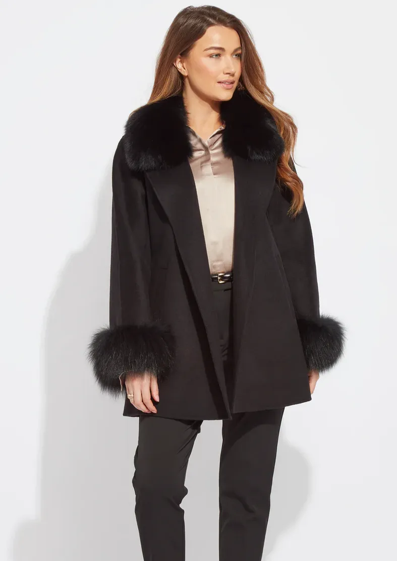 Lugano Cashmere Coat - Black