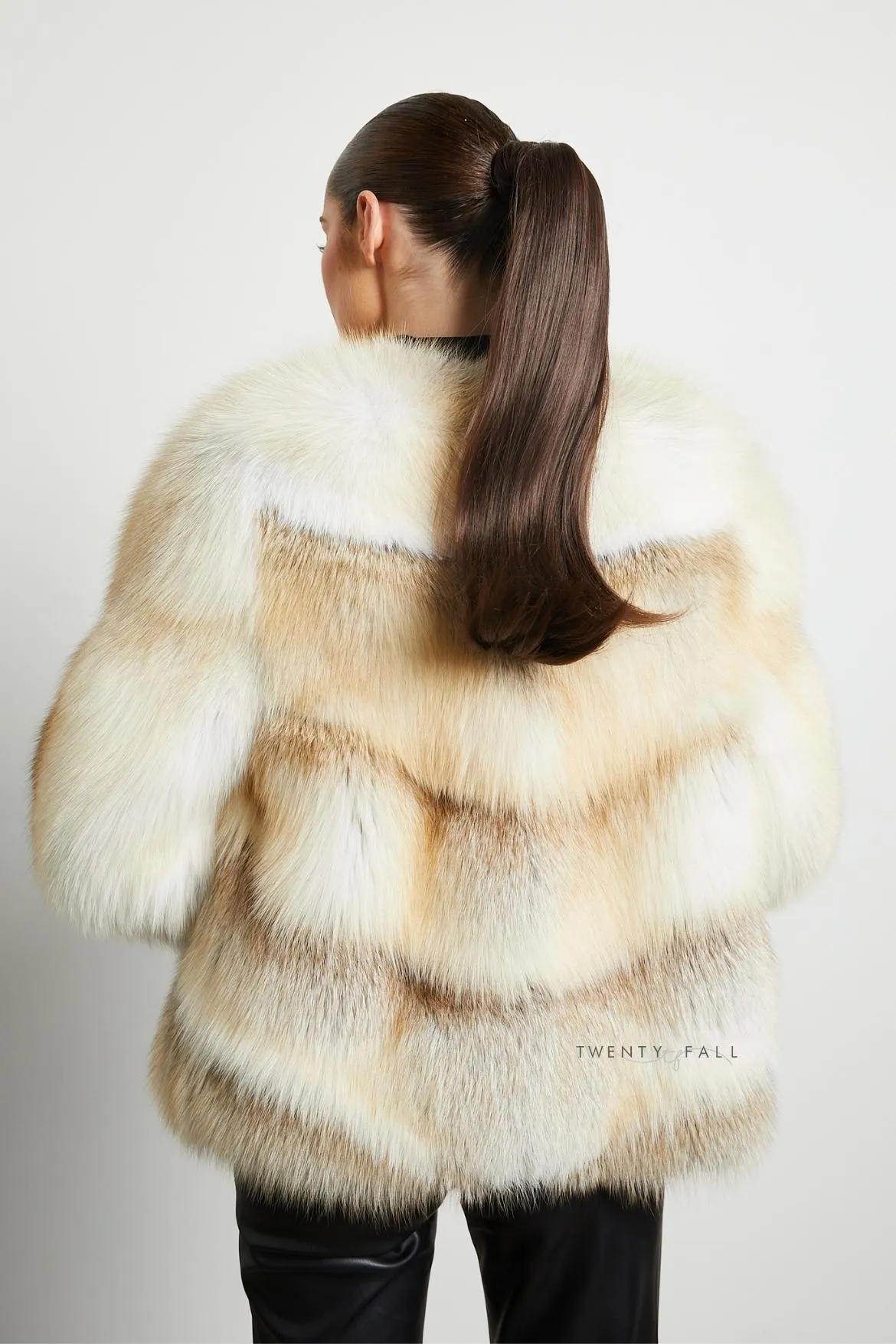 Luna Crystal Fox Fur Coat