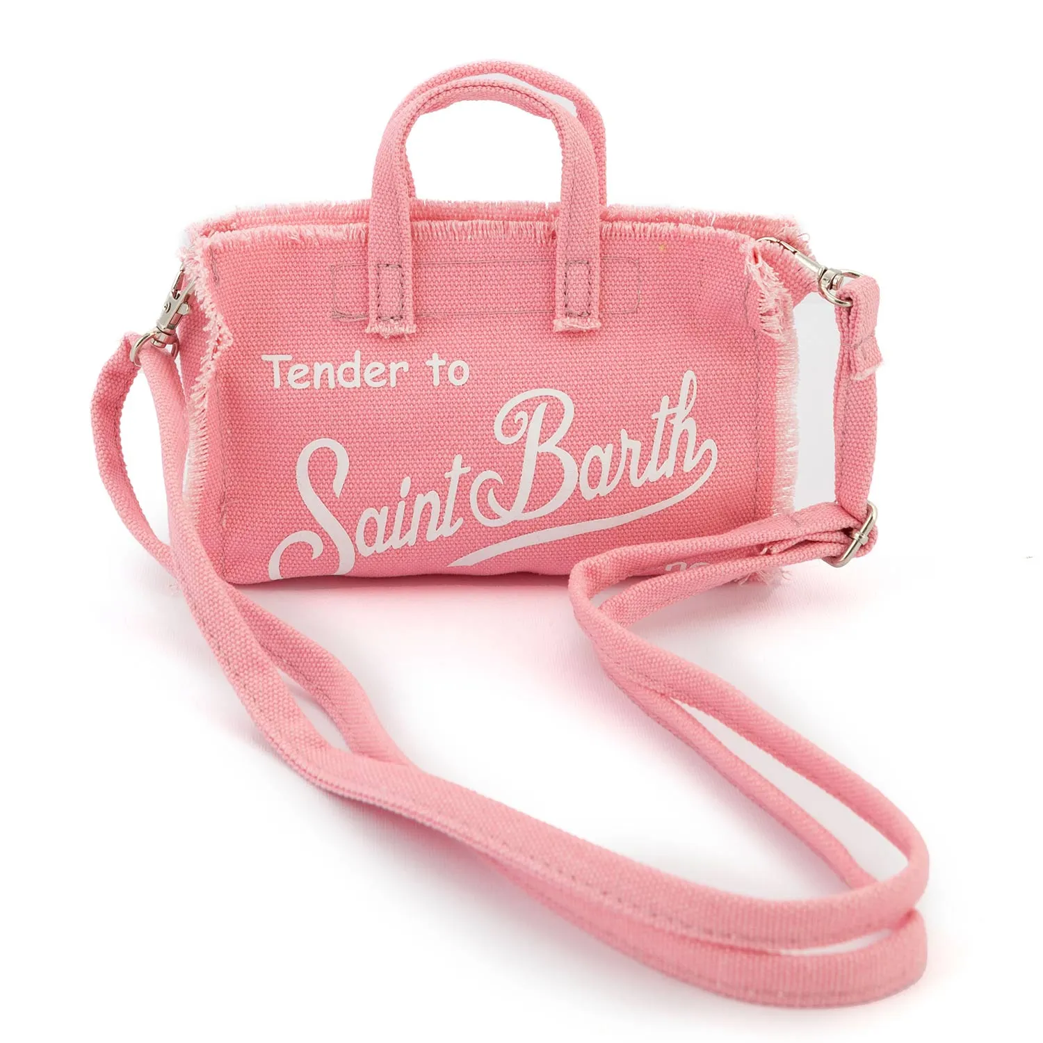 Mc2 Saint Barth Pink And White Smartphone Handbag