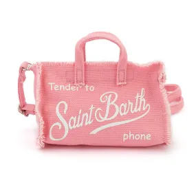 Mc2 Saint Barth Pink And White Smartphone Handbag