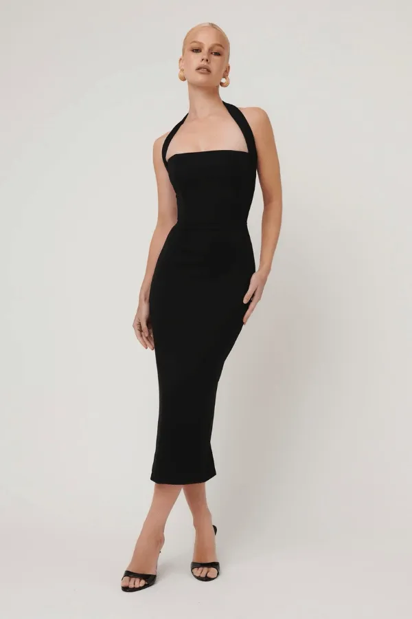 Meline Midi Dress Black