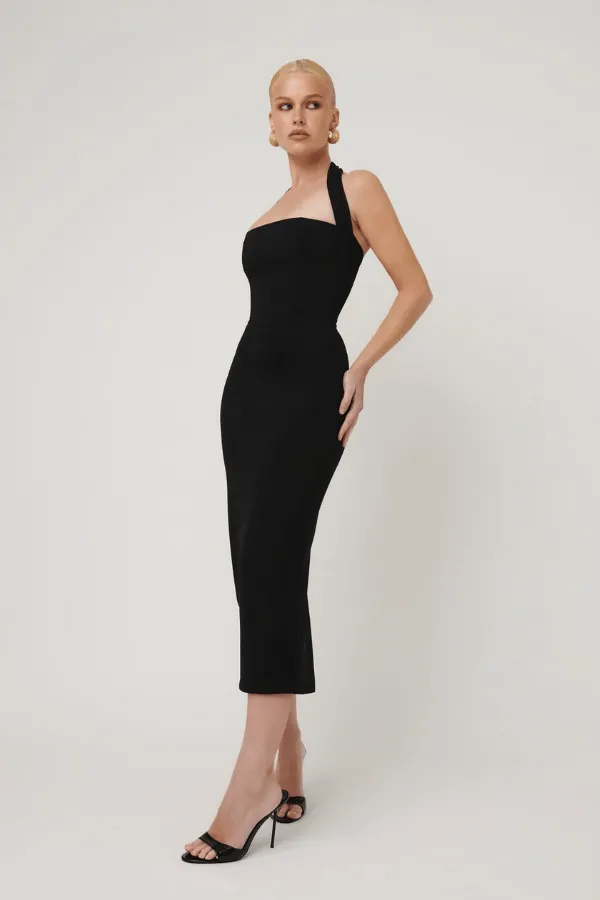 Meline Midi Dress Black