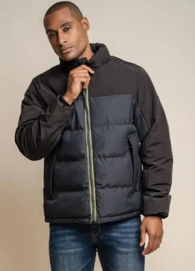 Men’s Cavani Padded Charcoal Grey Coat Bomber Jacket