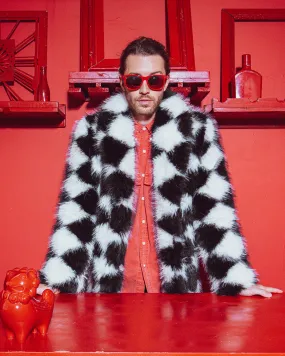 Men's Long Faux Fur Coat | Ace of Diamonds