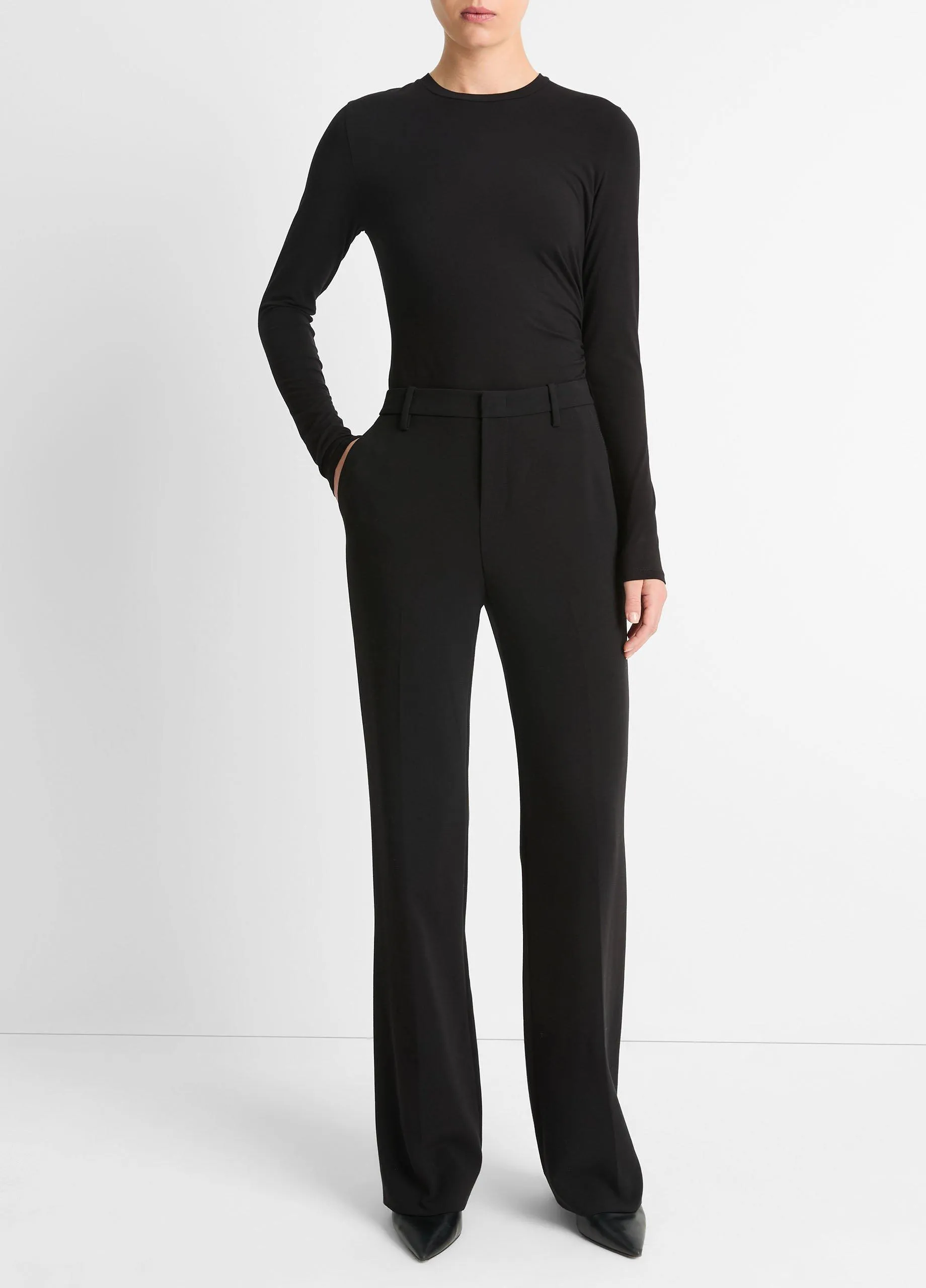 Mid-Rise Tailored Flare Pant