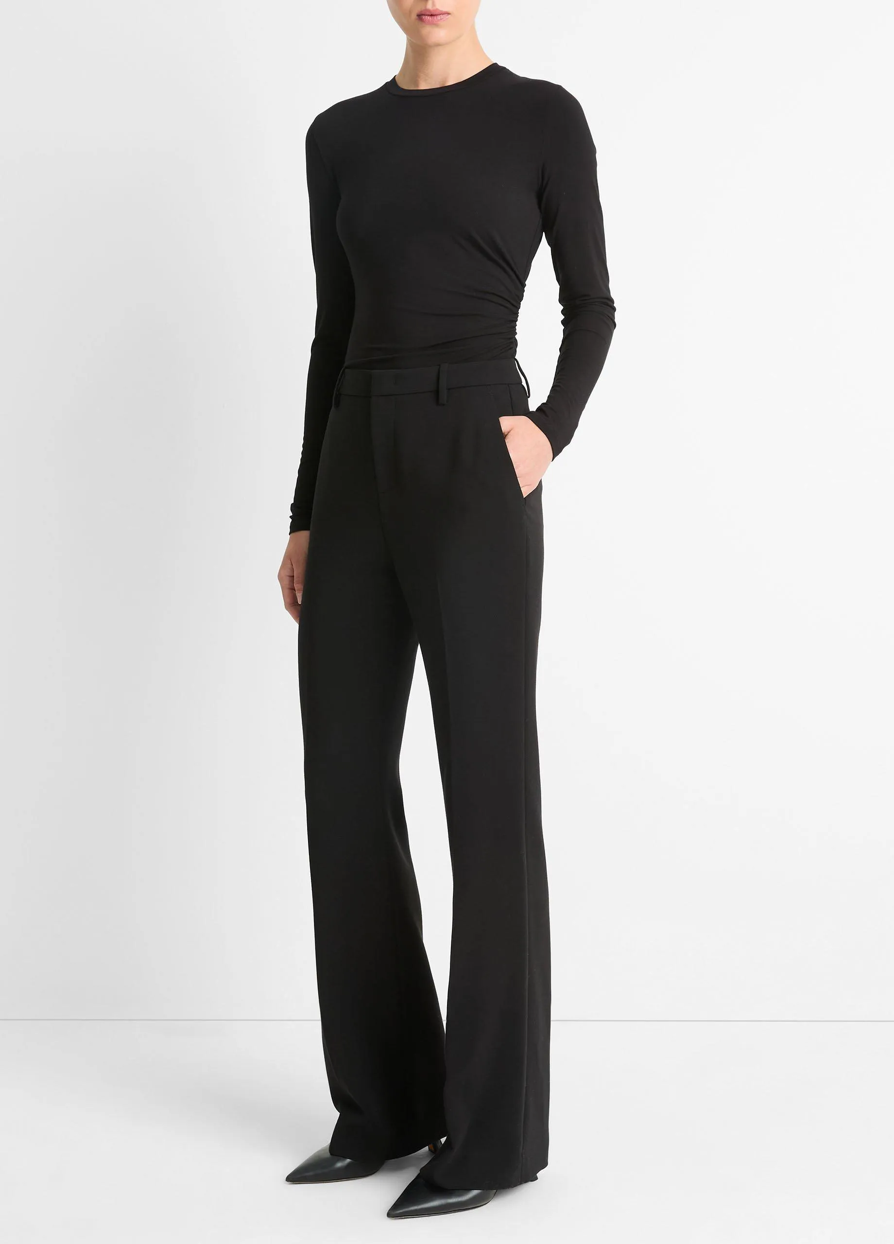 Mid-Rise Tailored Flare Pant