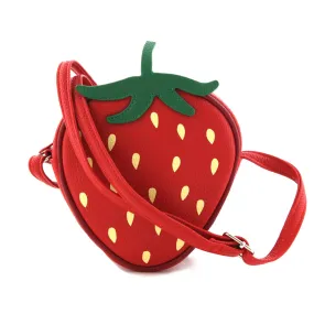 Molo Red Strawberry Shoulder Handbag For Little Girls