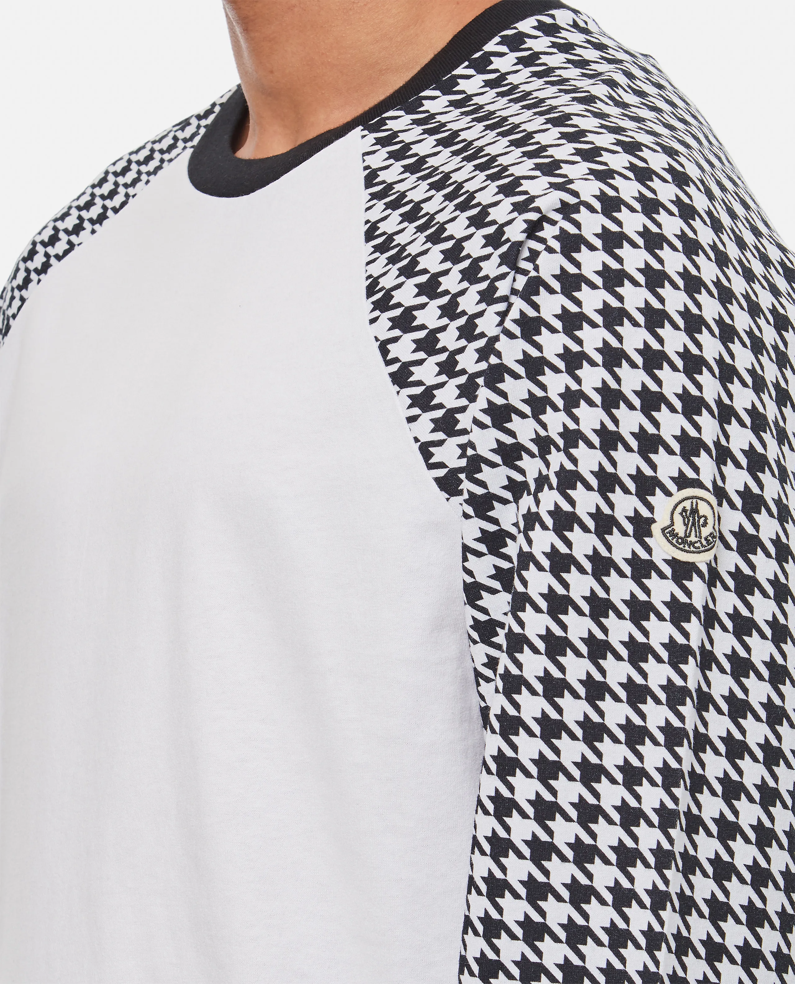 MONCLER  |Houndstooth Long Sleeve T-Shirt