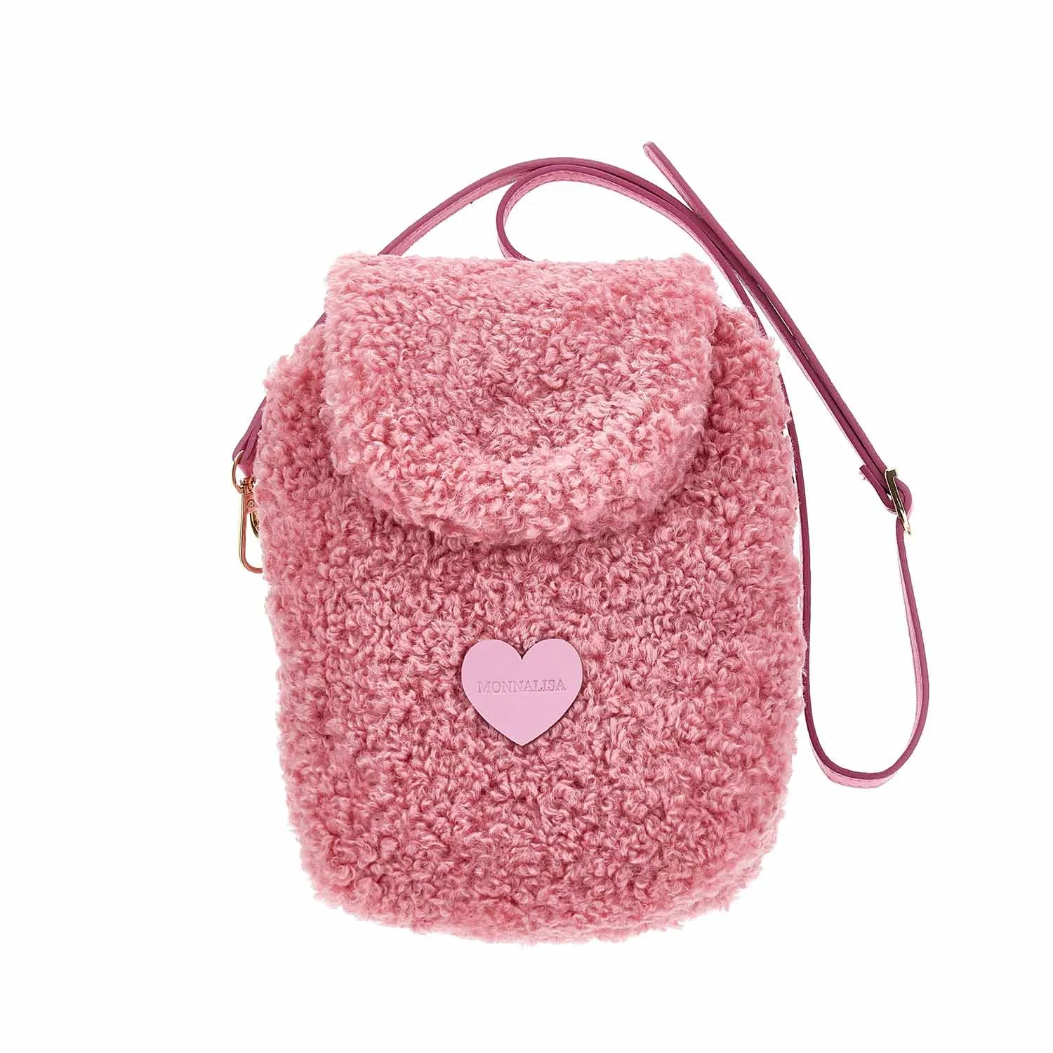 Monnalisa Fuchsia Monnalisa Plush Handbag With Shoulder Strap