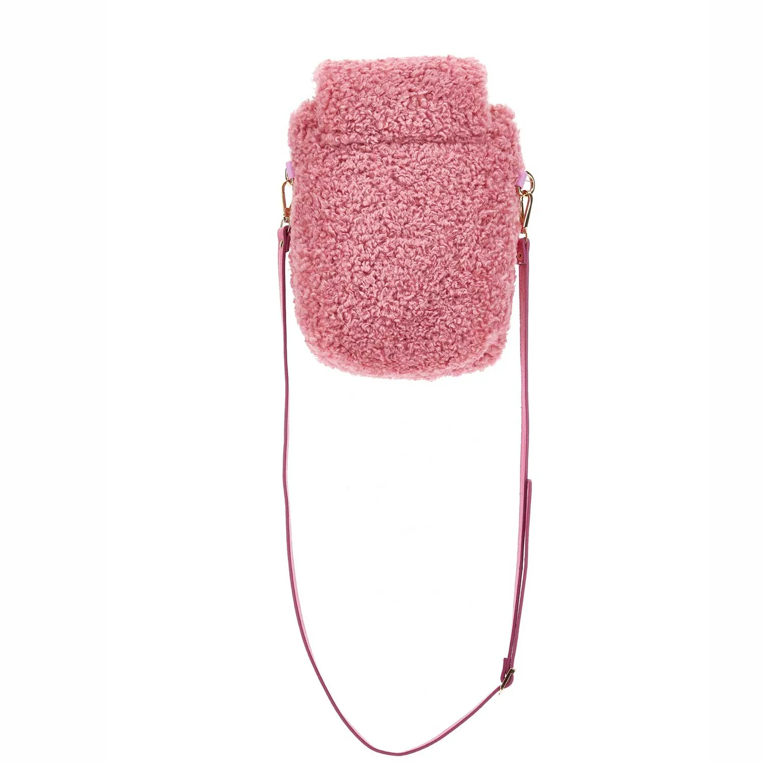 Monnalisa Fuchsia Monnalisa Plush Handbag With Shoulder Strap