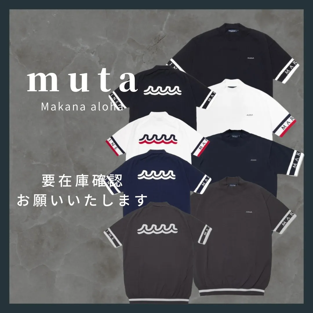 muta  |Plain Cotton Short Sleeves Logo Sweaters