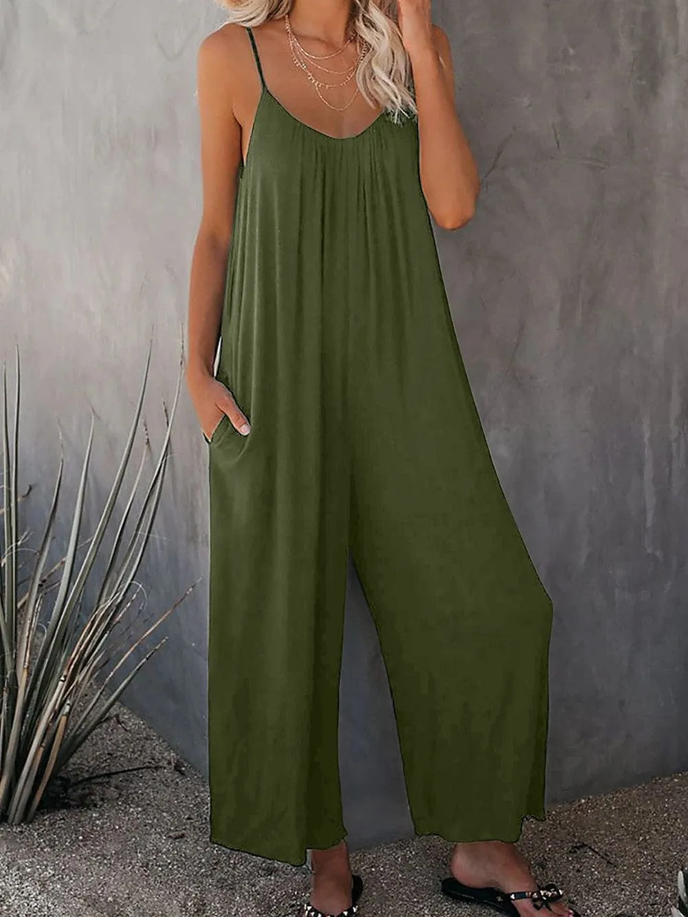 Navy Blue Wide Leg Jumpsuit for Effortless Summer Style