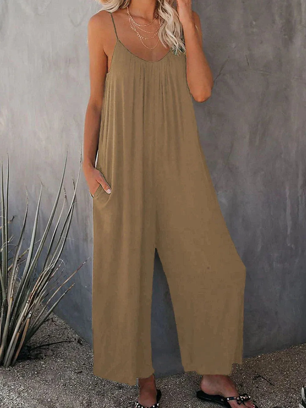 Navy Blue Wide Leg Jumpsuit for Effortless Summer Style