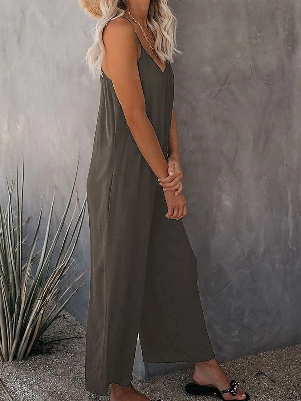 Navy Blue Wide Leg Jumpsuit for Effortless Summer Style