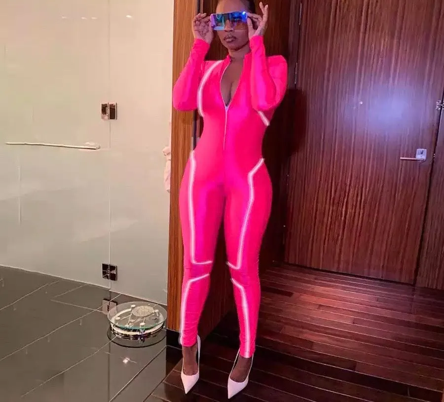 Neon Pink Jumpsuit