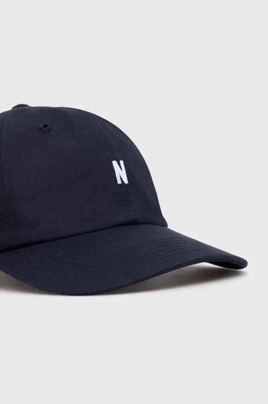 Norse Projects cotton baseball cap navy blue color